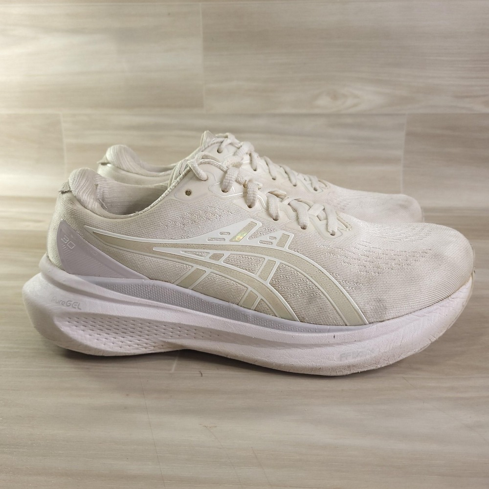 Asics Gel-Kayano 30 Running Shoes Womens 9.5‎ White 1012B627 Stability Sneakers